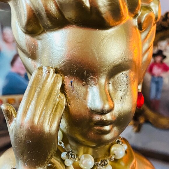 OOAK Kitschy Christmas Head vase made by me! - Picture 13 of 16